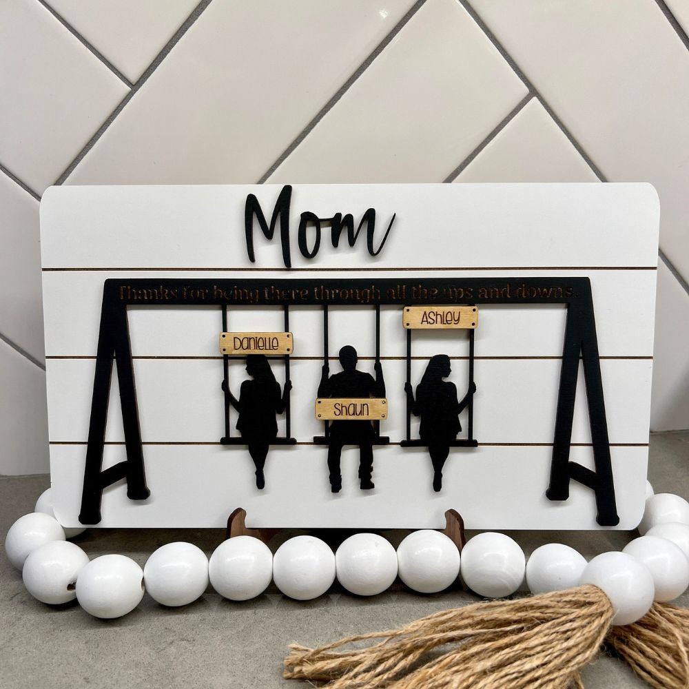 Personalized Swing Set Sign, Mother’s Day Swings.