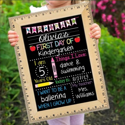 This is the perfect first day of sign! Chalkboard, Reusable