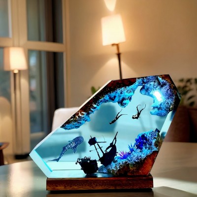 Epoxy Night Light,  Kids gift, Housewarming gift, Christmas gifts