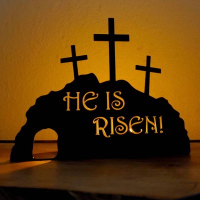 Empty Tomb Easter Decoration Wooden Empty Tomb Scene Decor Jesus Puzzle Nativity Religion Cross He Is Risen